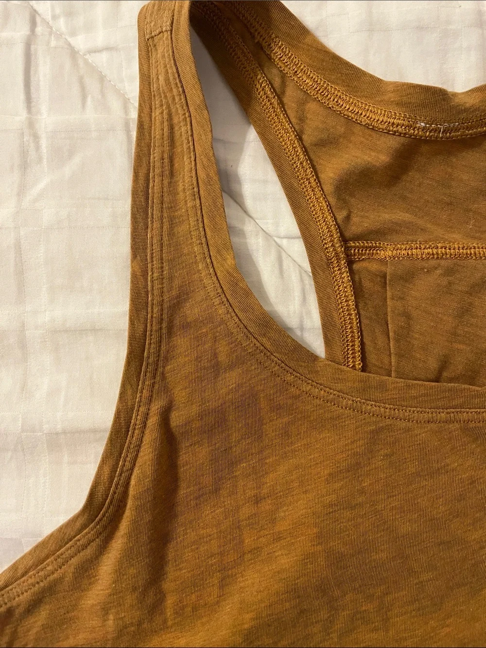 Lululemon love tank pleated— mustard yellow
